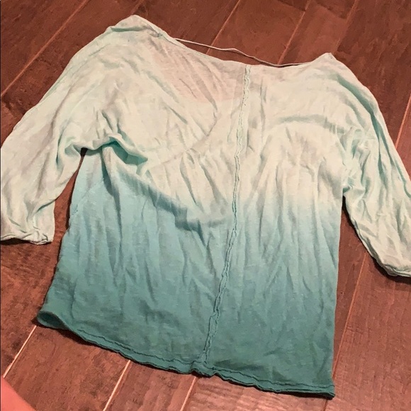 Free People teal hombre shirt - Picture 3 of 4